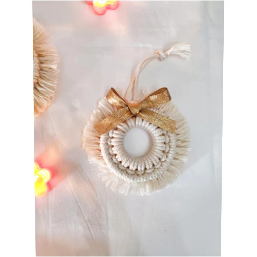 Knot-it-All Xmas Mini Wreath Ornament | Christmas Mini Wreath Decoration | Christmas Tree Ornament | Wreath Decoration on Gifts | Christmas Gifts