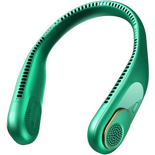 Bearwind Neck Fan - 4000mAh Portable Battery Powered Fan, 3 Speeds, Personal Wearable Mini Small Fan, Neck Fans Rechargeable, Travel Camping Gifts For Women Men (Bright green)
