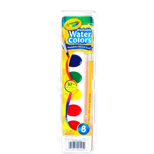 CYO530525 Crayola 530525 Washable Watercolor Paint, 8 Assorted Colors