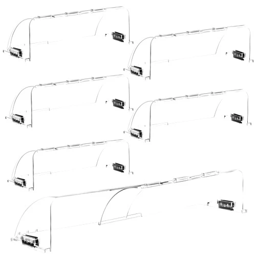 VIHOSE 6 Pcs Adjustable Air Vent Deflector, Adjust from 8'' to 14'' for Floor Vents, Magnetic Air and Heat Deflector Vent Covers for Floor Sidewall (Smooth Type)