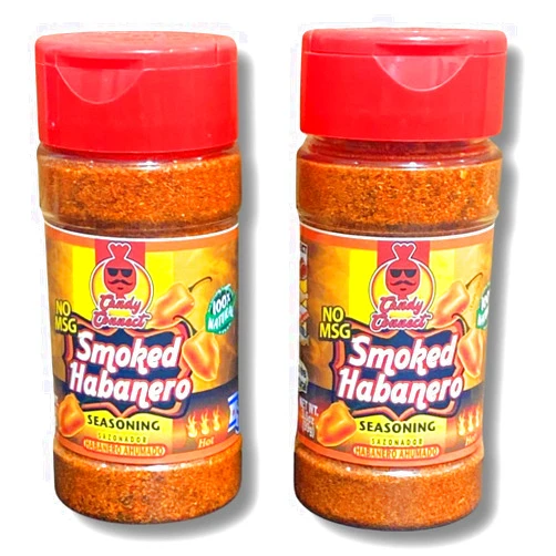 Candy Connect Smoked Habanero Seasoning for Mexican BBQ Grilling and Mexican Chili Lime Powder Set - Great w/ Chicken Wings Carne Asada Popcorn Salt Taco Seasoning Fajita Seasoning | 2 Pack Gift (Habanero 2 Pack)