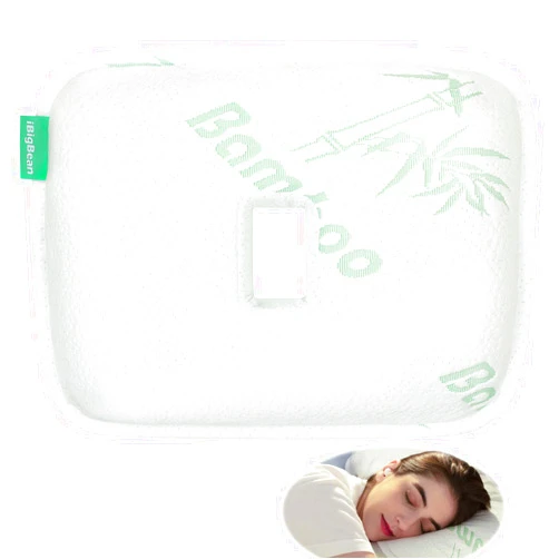 Ibigbean Ear Pillow - Memory Foam Piercing Pillow with Hole for Ear Pain Relief | Ear Piercing Protection - Ear Hole Pillow for More Comfortable Side Sleeping