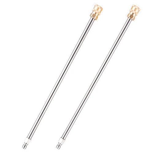 JOEJET Power Washer Extension Wand, 17 Inch Stainless Steel Pressure Washer Lance with 1/4 Inch Quick Connect, 2 Pack