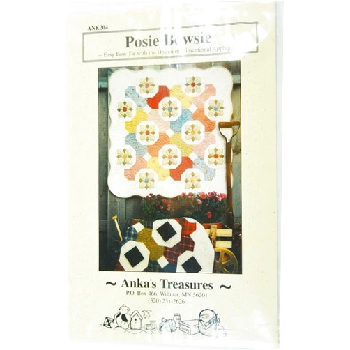 Unknown Posie Bowsie Easy Bow Tie Quilt with Optional Applique by Anka's Treasures