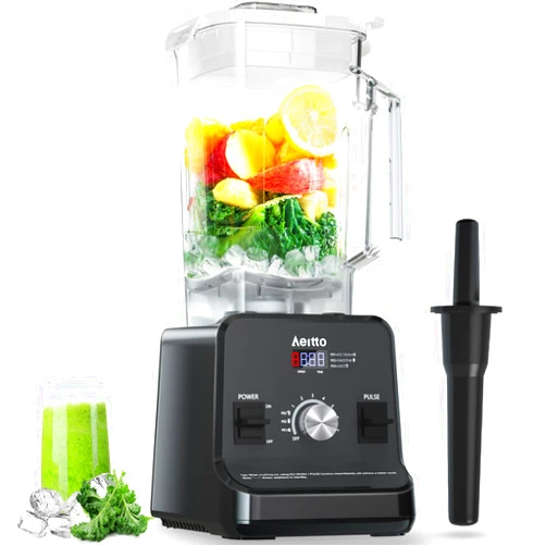 Aeitto Blender, 68 Oz Large Capacity, Blenders for Kitchen with 1500-Watt Motor,Countertop Professional Blenders for Ice Crush, Frozen Drinks, Black