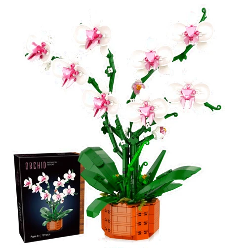 MELAKIY 729-Piece Artificial Flower Building Blocks Set - DIY Home Decoration Kit for Adults, Girlfriends, Mom - Christmas, Birthday, Valentine's Day Gifts
