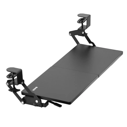VIVO Large Clamp-on 27 (33 Including Clamps) x 11 inch Computer Keyboard and Mouse Tray with 12 Setting Swinging Height Adjustment, Platform Drawer for Typing, Black, MOUNT-KB08V