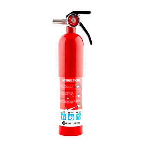 First Alert HOME1 Rechargeable Standard Home Fire Extinguisher UL Rated 1-A:10-B:C, Red