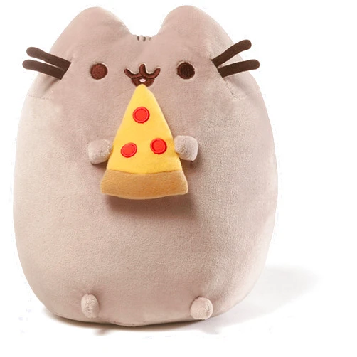 GUND Pusheen Snackable Pizza Plush, Stuffed Animal for Ages 8 and Up, 9.5”, Gray
