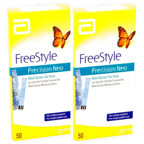 Generic Blood Glucose Test Strips Made for Precision - 'Neo only, 100 Cts