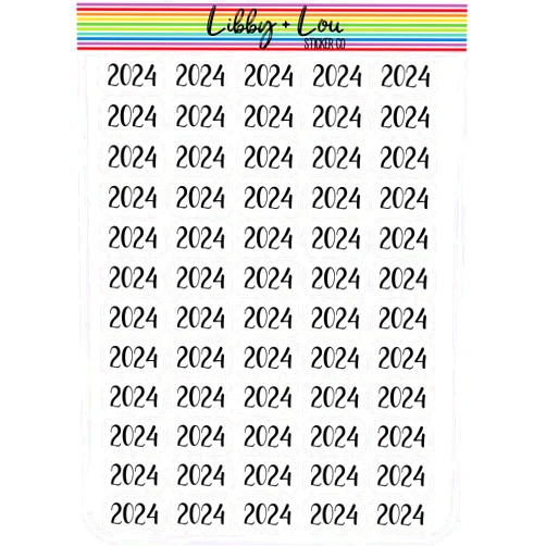 Libby & Lou Sticker Co 2024 Planner Sticker | Libby and Lou Sticker Co