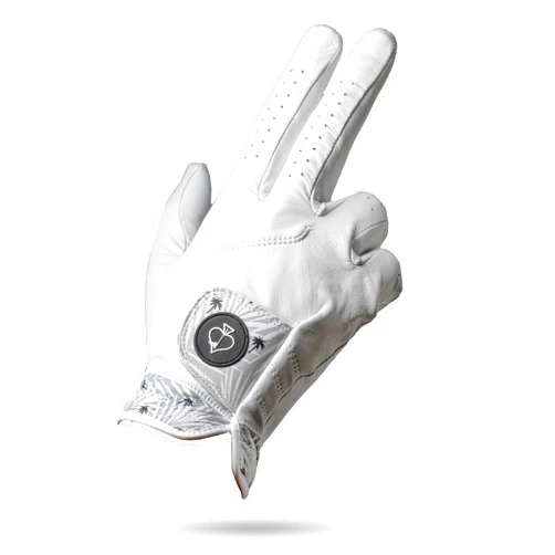 Pins & Aces - Palm Sunday Golf Glove Design - Premium AAA Cabretta Leather, Long-Lasting Durable Tour Glove for Men or Women - Premium Leather Golf Glove Left & Right Hand