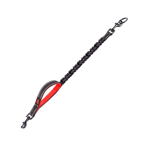 Tuff Pupper Bungee Dog Leash Extension | Shock Absorbing Extender Protects You & Your Dog | Added Handle Keeps Dogs Closer | Reflective For Night Walks | Works with Any Leash | For Medium & Large Dogs