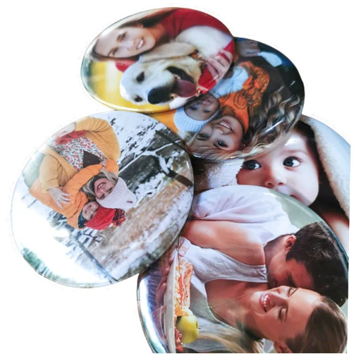 LalatiFy Custom Button Pins with Photo, Personalized Picture Name Pinback Badge Buttons Bulk in Big Large or Small 8 Sizes 1-3 Inch, Customized Your Own Logo Button Pin,Round
