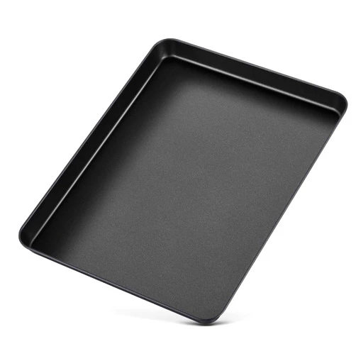 P&P CHEF 16 Inch Baking Sheet Pan, Nonstick Cookie Sheet for Baking, Large Carbon Steel Baking Tray, Sturdy Use & Easy to Clean & Oven Safe, Black