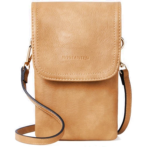 BOSTANTEN Vegan Leather Crossbody Bags for Women Designer Cell Phone Bag Wallet Purses Adjustable Strap