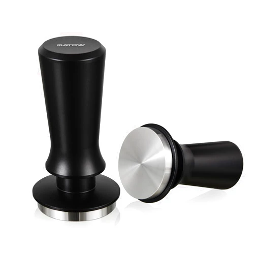 MATOW 58.5mm Espresso Hand Tamper, Dual Calibrated Spring Loaded Coffee Tamper with Stainless Steel Flat Base, Pro-barista 30lbs Espresso Tamper with Anodized Aluminum Handle Fits 58mm Portafilter