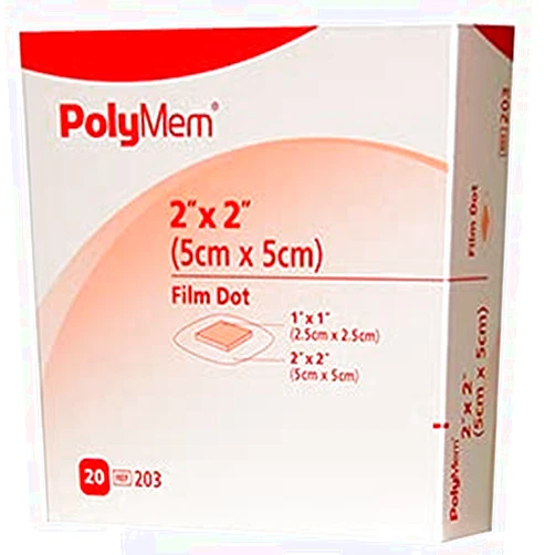 Beststores 203 Dressing Polymem Film Dot Wound Foam 2X2