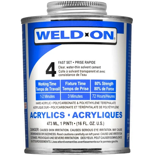 Plastic-Craft SCIGRIP IPS Weld-On #4 Adhesive (Pint) with Applicator Bottle and Needle