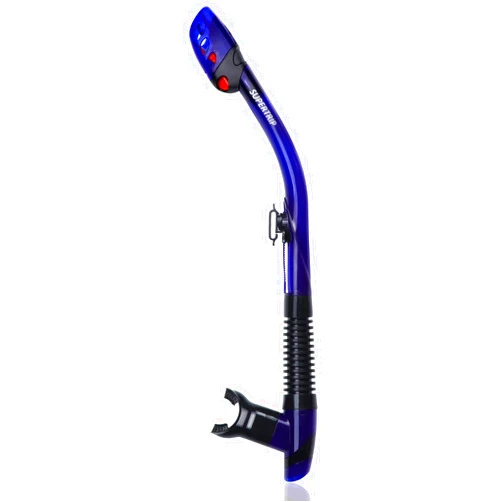 Supertrip Adults Dry Snorkel, Easy Breath Scuba Diving Snorkel with Splash Guard and Top Valve, Freediving Snorkeling Swimming Snorkel for Adults Youth