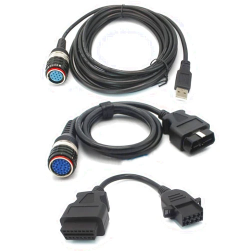 HIRINTOL 3PCS Connector Diagnostic Cable Adapter 88890304 88890305 88890306 for Volvo VOCOM 88890300 Truck Diagnostic Kit for Volvo Renault/UD/Mack Truck.