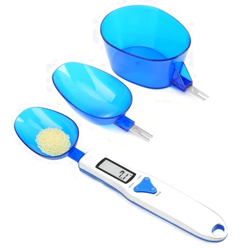 3T6B Grams Digital Kitchen Measuring Spoon,Three Different Specifications Food Scale Spoon with Scale Design, Weight from 0.1 Grams to 500 Grams Support Unit g/oz/gn/ct (with 2 AAA Batteries)