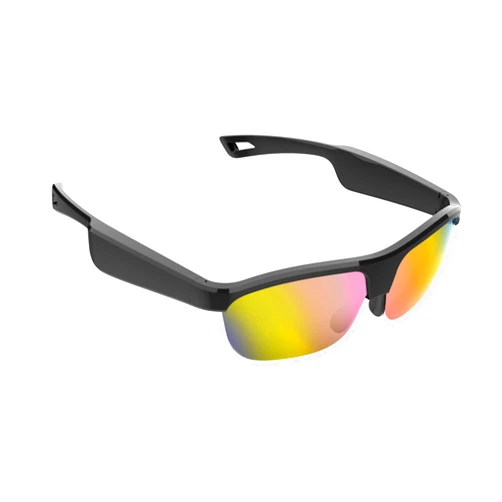 SkyGenius Smart Glasses with Bluetooth Speaker, Polarized UV Protection Bluelight Sunglasses Voice Control Smart Glasses for Men Women -Yellow
