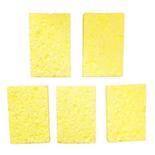 EX ELECTRONIX EXPRESS 5 Pack Soldering Iron Tip Cleaning Sponges, Each Sponge Measures 2