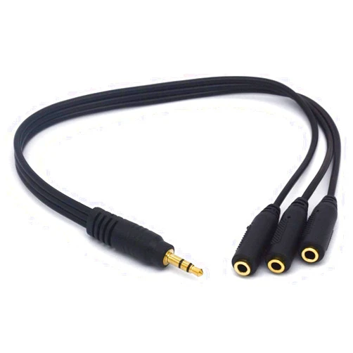 PIIHUSW 3 Way 3.5mm Splitter, Gold-Plated 3.5 (1/8