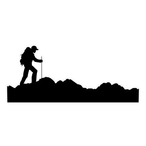 STG Trading Hiker Vinyl Bumper Sticker Decal Waterproof 5