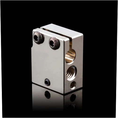 BZ 3D Volcano Plated Copper Heater Block,Volcano PT100 Heating Block with Silicone Sock for Volcano Hotend,Prusa i3 Hotend Volcano,Sidewinder X1 X2,FLSUN SR Heater Block.(1PC)