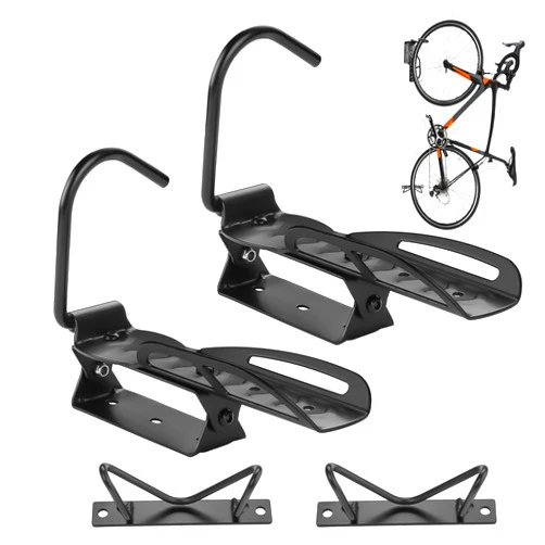 Auwey Swivel Bike Wall Mount 2PACK Bike Rack Garage Rack Bike Storage Rack with Tire Tray Bike Hook Bike Wall Rack Bike Hanger for Garage Storage Vertical Bycicle Hook for Indoor Garage