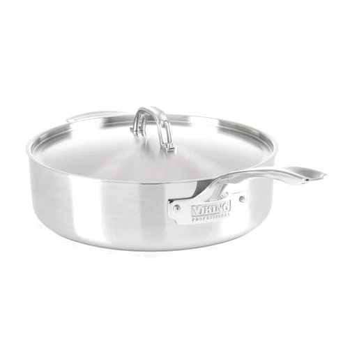 Viking Professional 5-Ply Stainless Steel Sauté Pan, 6.4 Quart, Satin Finish