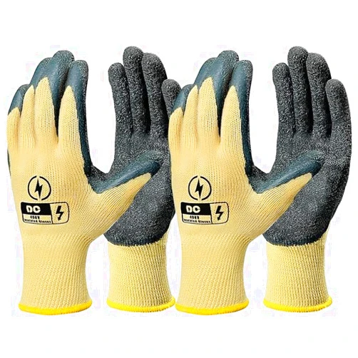 SAVECASH 2 Pairs Electrician Gloves Insulated Electrical Gloves, 400V High Voltage Gloves for Electrical Work, Rubber Gloves Prevent Shock Cuts, Ventilate Flame Retardant Electrician Gifts for Men
