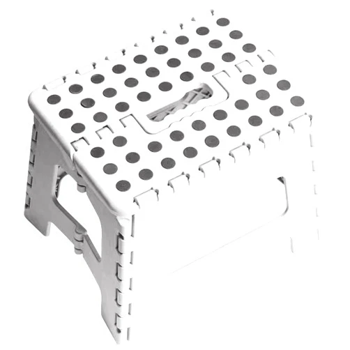 Quekuin Super Folding Step Stool-8.7 inches high-Strong Load-Bearing Capacity-The Lightweight Foldable Step Stool is Strong Enough to Support Adults and Safe Enough for Children. (Creamy-White)