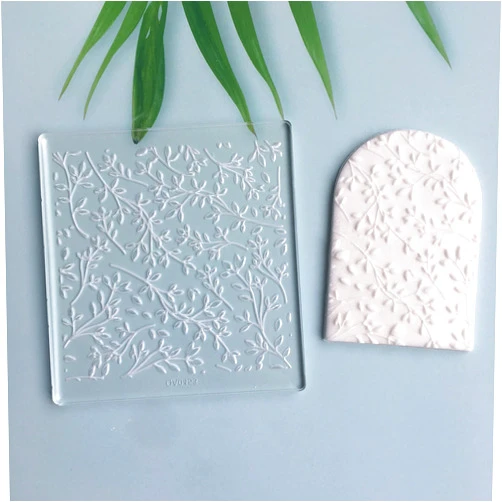 CHENRUI Flower Leaf Cookie Fondant Stamp Fondant Embosser Cookie Stamp (DESIGN 6)
