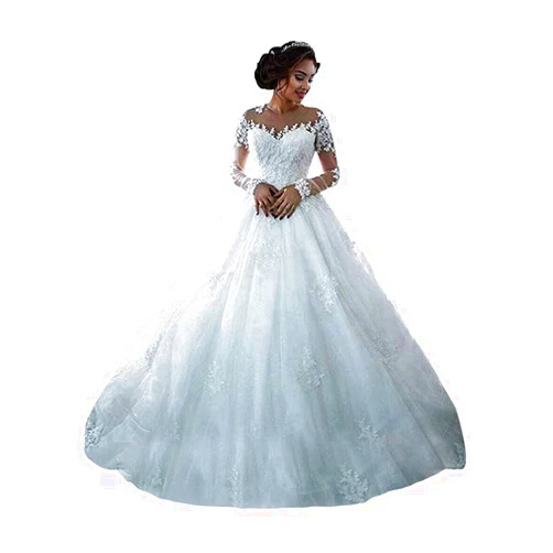 Yuxin Ball Gown Lace Wedding Dresses for Bride 2024 Off Shoulder A Line Princess Bridal Dress with Sleeve Train YX026