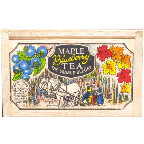 The Metropolitan Tea Company 62WD-618B-109 Maple Blueberry 25 Teabags in Wood Box