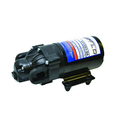 Everflo EF2200-QA-BOX 2.2GPM 12V Diaphragm Pump-Quick Attach Port, Black