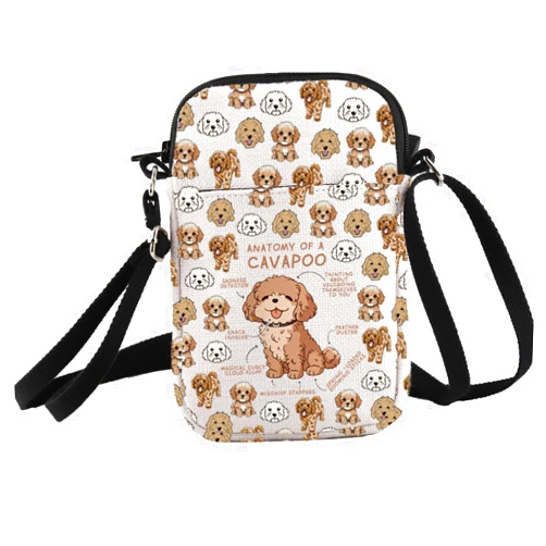 PXTIDY Cavapoo Gift Cavapoo Dog Lover Gift Crossbody Bag Cavapoo Mom Gift Cavapoo Dog Owner Crossbody Purse