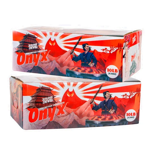Jealous Devil Onyx Binchotan Charcoal, 20 lbs, (2 Pack of 10lb Boxes) - The Ultimate Grilling and Cooking Charcoal - Crafted with Precision to Burn Hot