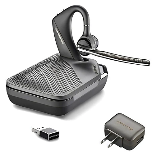 YISMO Plantronics Voyager 5200-UC Bluetooth Headset Bundle w/Bonus Wall Charger #206110-01-B | for Smartphones PC MAC Using RingCentral Software or App