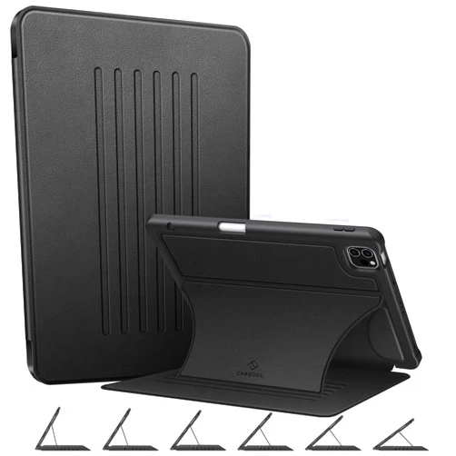 CaseBot Fintie Magnetic Stand Case for iPad Pro 11-inch (4th / 3rd Generation) 2022/2021 - Multiple Angles Shockproof Soft TPU Cover w/Pencil Holder, Also Fit iPad Pro 11