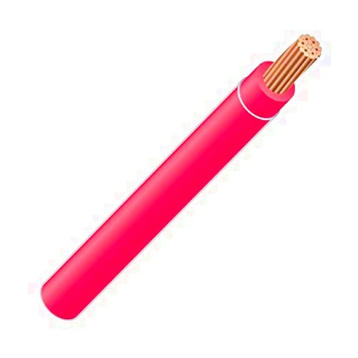 Wirenco 4 AWG 19-Stranded THHN Red Copper Building Wire (50Ft Cut)