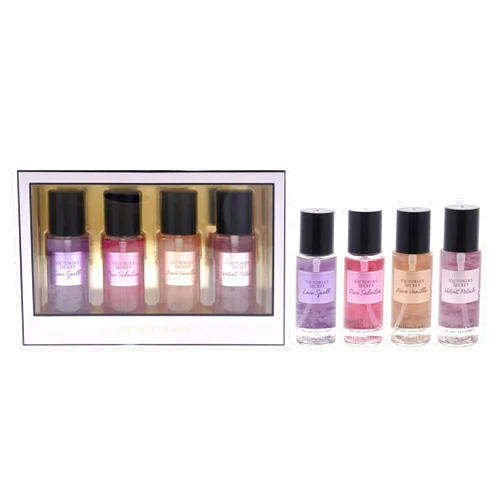 Victoria's Secret Victorias Secret The Best of Mist Set for Women - 4 Pc Gift Set with Love Spell & Pure Seduction Fragrance Mists