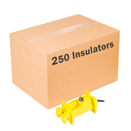 Zareba IWNY-Z Yellow Slant Nail Insulator - 250 Pack