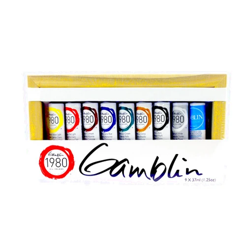 Gamblin 1980 Oil Color Exclusive Set, 1.25 Ounce (Pack of 9), 11 Ounce