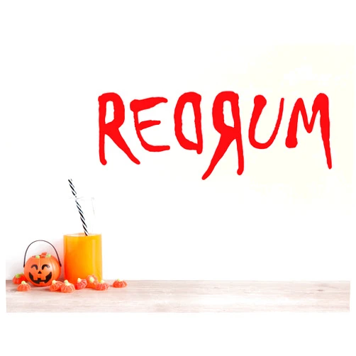 WallPressions Halloween RedRum Murder The Shining Wall Decal Sticker Party Supplies Decoration Choose Size Color
