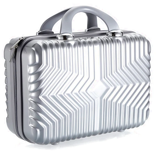 BSTKEY Portable Makeup Travel Case, Hard Shell Cosmetic Case Hand Luggage Bag Organizer, Mini ABS Carrying Suitcase for Women Girls, Silver