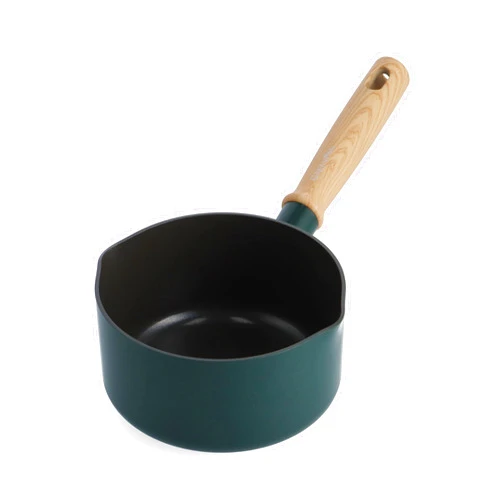GreenPan Hudson Healthy Ceramic Nonstick, 1.75QT Saucepan Pot, Vintage Wood Inspired Handle, PFAS-Free, Dishwasher Safe, Forest Green